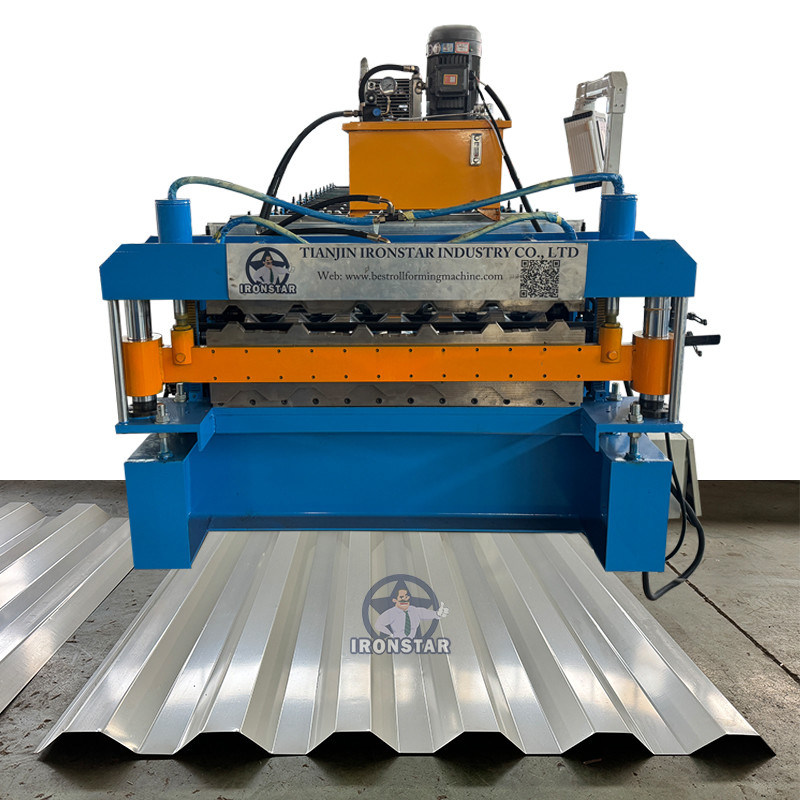 “Ironstar 6 Rib and 6 Rib Trapezoidal Sheet Double Layer Roll Forming Machine 2 Layer Double Deck Metal Roofing Sheet Making Machine Full Automatic PLC Control Roof Panel Production Line for America”